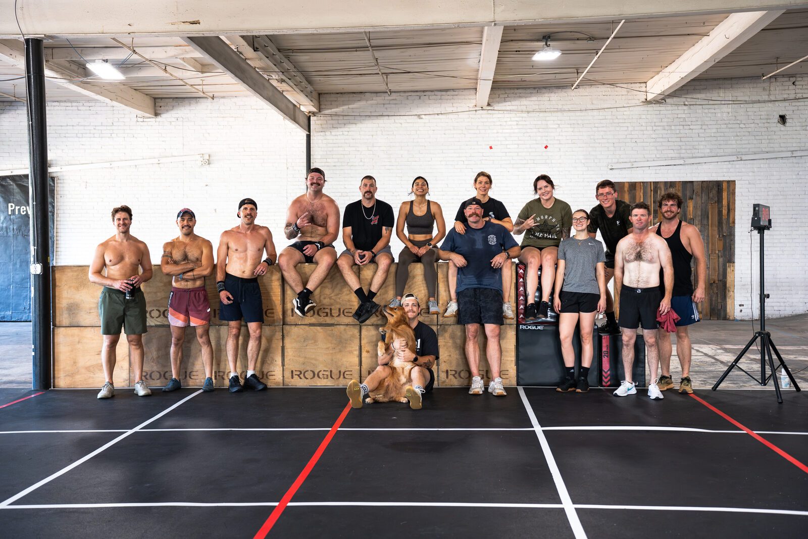 Group photo of the crew and community at CrossFit Prevail